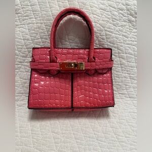 Amiana Pink Mini Bag with Gold-Tone Hardware